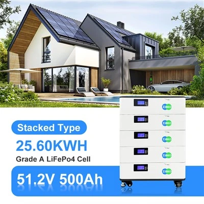 Saules 51.2V 500Ah 25.6kwh dzīvojamo akumulatoru krātuve